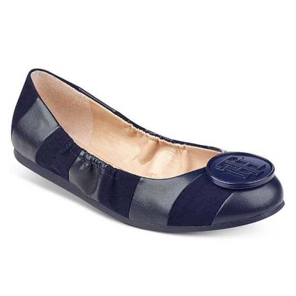 $$ Marked Down to Final Price ππ»ππ». Cute Ballerina Tommy Hilfiger Navy flats - Picture 6 of 8